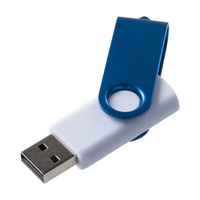 Заказать Флешка Twist Color, белая с синим, 16 Гб