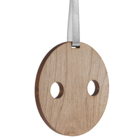 Заказать Деревянная подвеска Carving, в форме пуговицы Санты