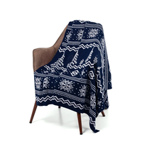 Заказать Плед Elnik, синий с молочно-белым