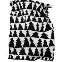 Заказать Плед «Танцующий лес», белый с черным