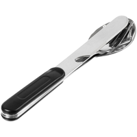 Заказать Набор походных столовых приборов Campsite, черный